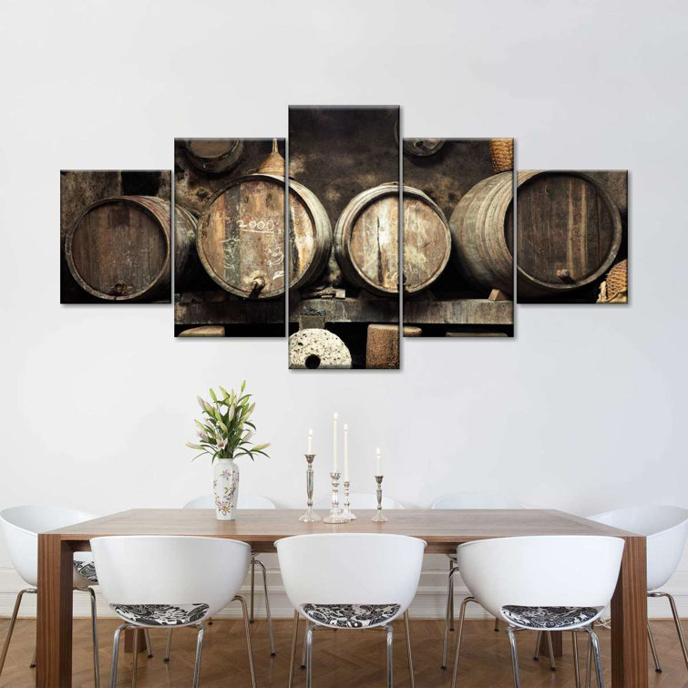 Gracie Oaks Old Wine Cellar Wall Art Multi Piece Canvas Print On Canvas